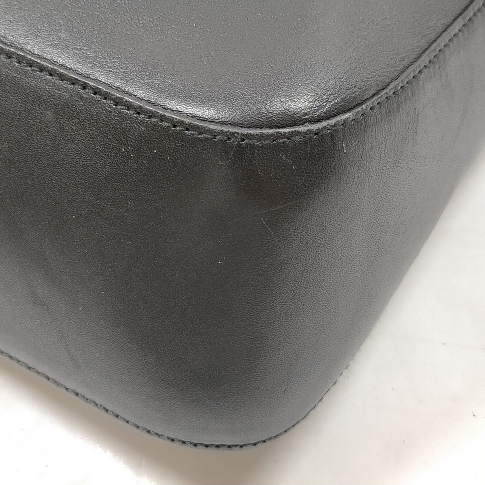 ✨SOLD✨ PRADA • AUTHENTIC VINTAGE BLACK GENUINE LEATHER LOGO STRAP SHOULDER BAG - Picture 5 of 9